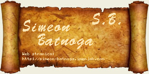 Simeon Batnoga vizit kartica